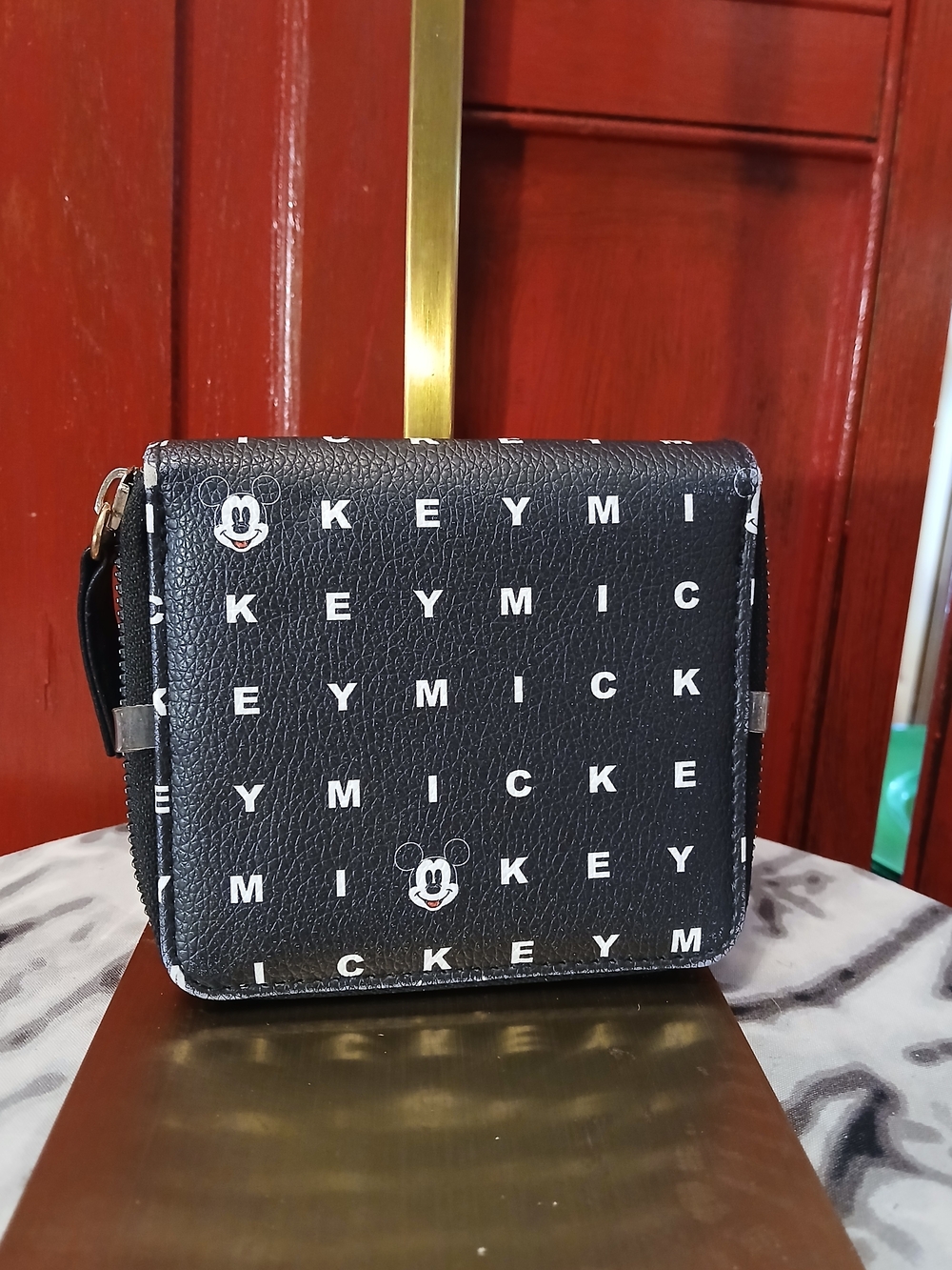 Mickey Print Compact Wallet